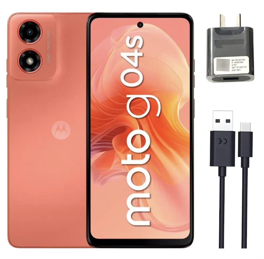 Últimas Unidades: Motorola Moto G04S XT-2421-9 128GB/4GB RAM Dual SIM Pantalla 6.56" - Naranja + Funda de Regalo
