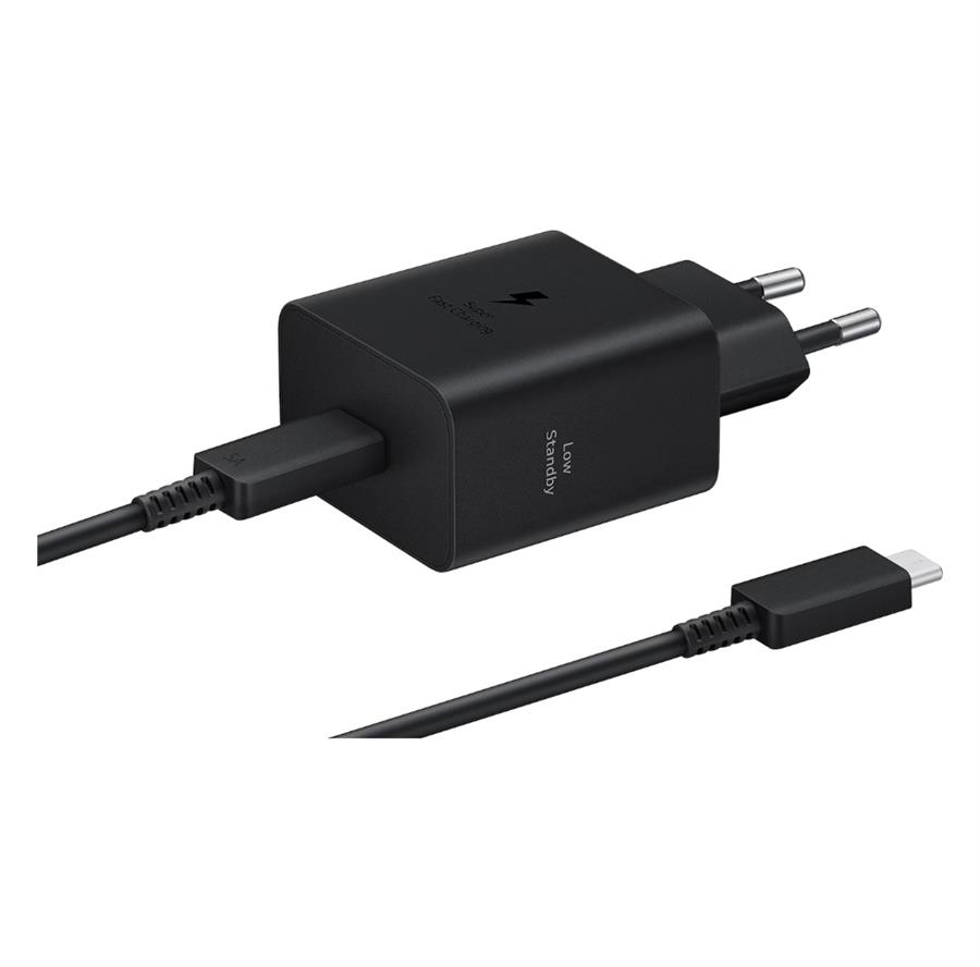Cargador Samsung 45W EP-TA4511XBEGWW USB-C/USB-C + Cable - Negro - ORIGINAL
